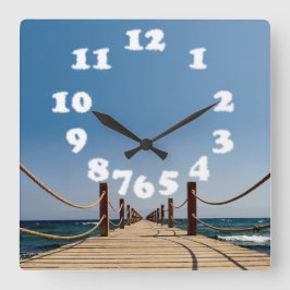 Endlose Weg-Feiertags-Wolken - Wand-Entwurfs-Uhr Quadratische Wanduhr