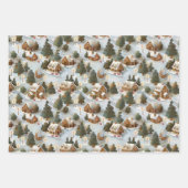 Endlose Weihnachts-Gingerbrot-Dorf Geschenkpapier Set (Vorderseite)