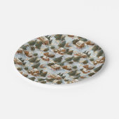 Endlose Weihnachts-Gingerbrot-Dorf Pappteller (Schrägansicht)