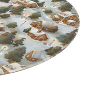 Endlose Weihnachts-Gingerbrot-Dorf Schneidebrett (Ecke)
