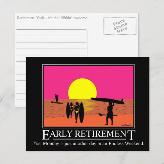 Endlose Wochenendpostkarte Postkarte (Vorne/Hinten)