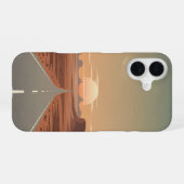 Endlose Wüstenstraße iPhone 16 Hülle (Rückseite (Horizontal))
