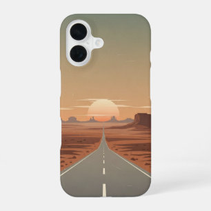 Endlose Wüstenstraße iPhone 16 Hülle