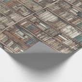 endlosen Bücherregalen Geschenkpapier (Ecke)
