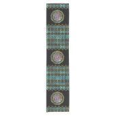 Endloser Knoten in Mandala-Lotus-Form Kurzer Tischläufer (Vorderseite)