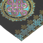 Endloser Knoten in Mandala-Lotus-Form Kurzer Tischläufer (Ecke)