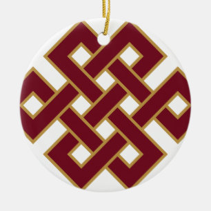 Endloser Knoten Keramik Ornament