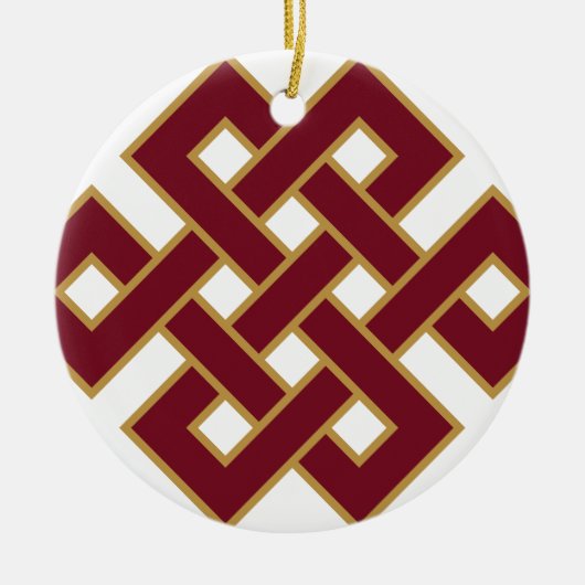 Endloser Knoten Keramik Ornament (Vorne)