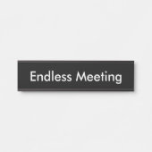 Endloser Konferenzsaal Schwarz Türschild (Vorderseite )