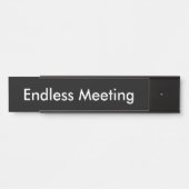 Endloser Konferenzsaal Schwarz Türschild (Vorderseite )