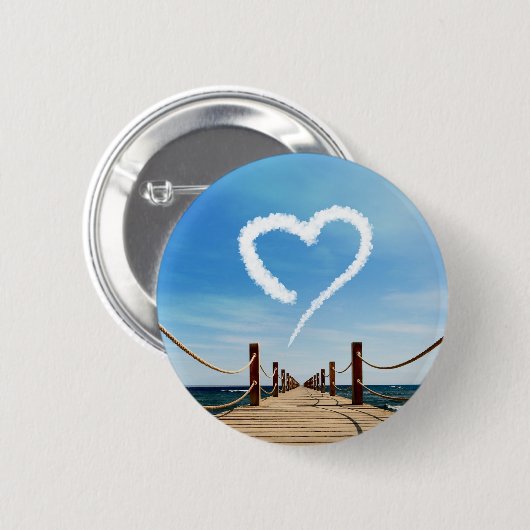 Endloser Pfad Herzförmige Cloud Button (Vorne & Hinten)