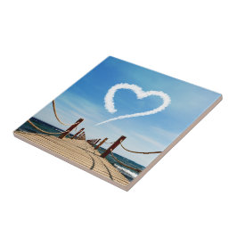 Endloser Pfad Herzförmige Cloud Fliese