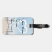 Endloser Pfad Herzförmige Cloud Gepäckanhänger (Rückseite horizontal)