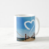 Endloser Pfad Herzförmige Cloud Kaffeetasse (VorderseiteRechts)