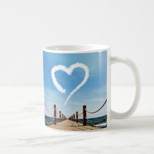 Endloser Pfad Herzförmige Cloud Kaffeetasse