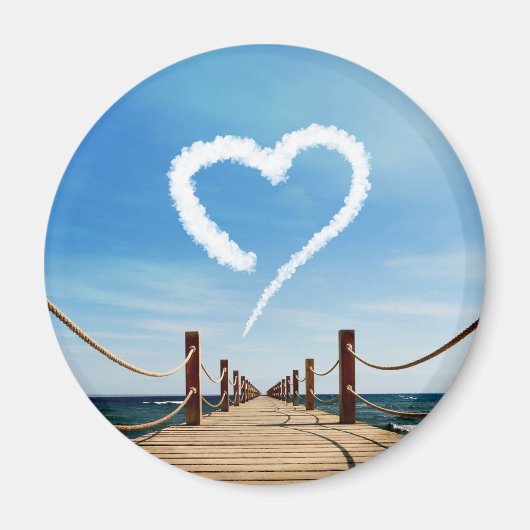 Endloser Pfad Herzförmige Cloud Magnet (Vorne)