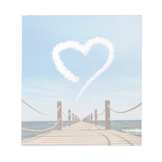 Endloser Pfad Herzförmige Cloud Notizblock (Vorderseite)