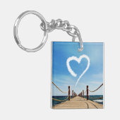 Endloser Pfad Herzförmige Cloud Schlüsselanhänger (Vorderseite links)