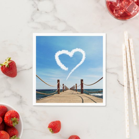 Endloser Pfad Herzförmige Cloud Serviette (Beispiel)