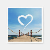 Endloser Pfad Herzförmige Cloud Serviette (Vorderseite)