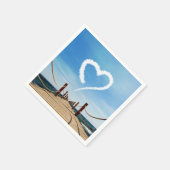 Endloser Pfad Herzförmige Cloud Serviette (Ecke)