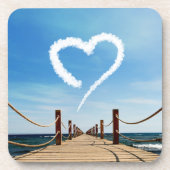 Endloser Pfad Herzförmige Cloud Untersetzer (Vorderseite)