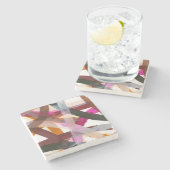 Endloser Pfad II Steinuntersetzer (Seitenansicht)