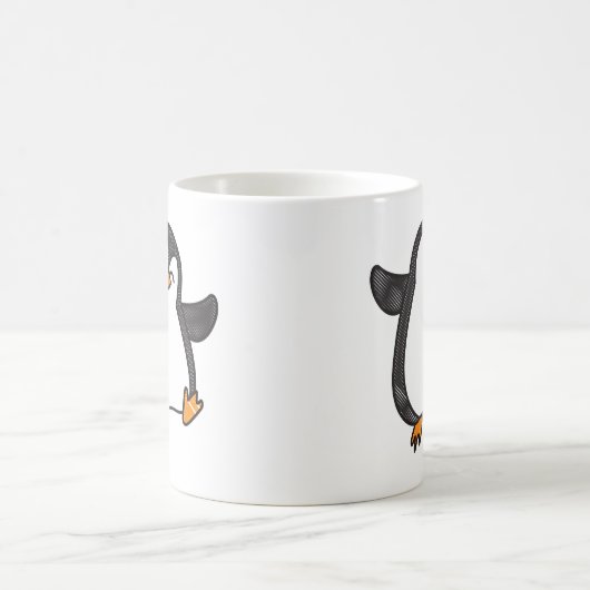 endloser Pinguin Kaffeetasse (Mittel)