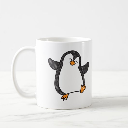 endloser Pinguin Kaffeetasse (Links)