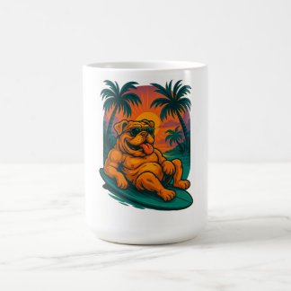 Endloser Sommer Bulldog - Retro Surf Kaffeetasse