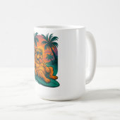 Endloser Sommer Bulldog - Retro Surf Kaffeetasse (VorderseiteRechts)