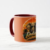 Endloser Sommer Elefant Tasse Rot (Vorderseite Links)