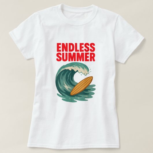 Endloser Sommer: Reiten in der Welle T-Shirt (Design vorne)