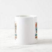 Endloser Sommer Retro-Surfboards Strand Kaffeetasse (Mittel)