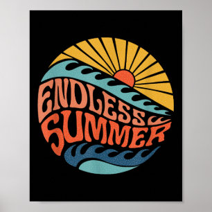 Endloser Sommer Vintag Retro 60 Surf Beach 60 Poster