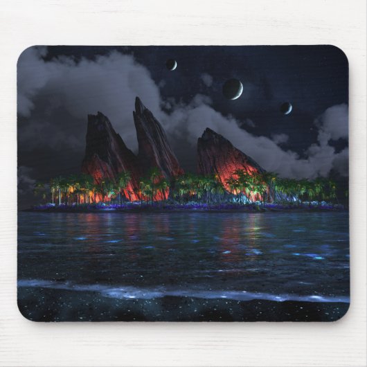 Endloses Blau (Nacht) Mousepad (Vorne)
