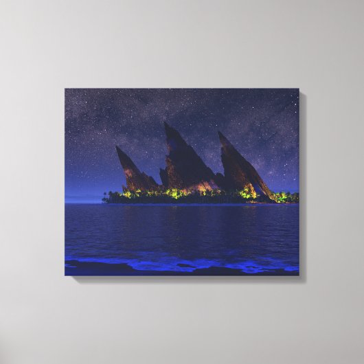 Endloses Blau (Sternenlicht) Leinwanddruck (Vorderseite)