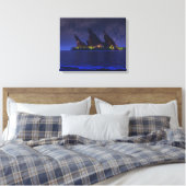 Endloses Blau (Sternenlicht) Leinwanddruck (Insitu (Schlafzimmer))