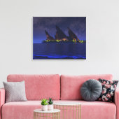 Endloses Blau (Sternenlicht) Leinwanddruck (Insitu (Wohnzimmer))