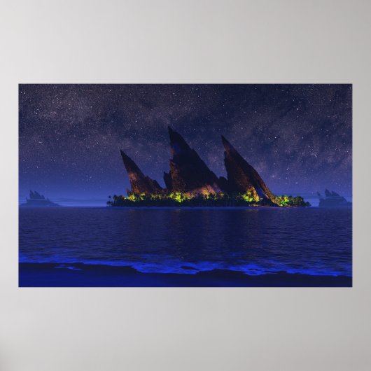 Endloses Blau (Sternenlicht) Poster (Vorne)