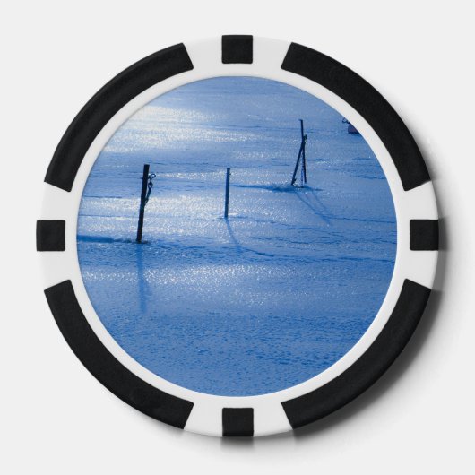 Endloses blaues Eis Pokerchips (Vorderseite)