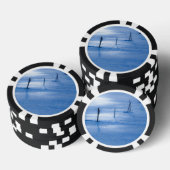 Endloses blaues Eis Pokerchips (Stapel)