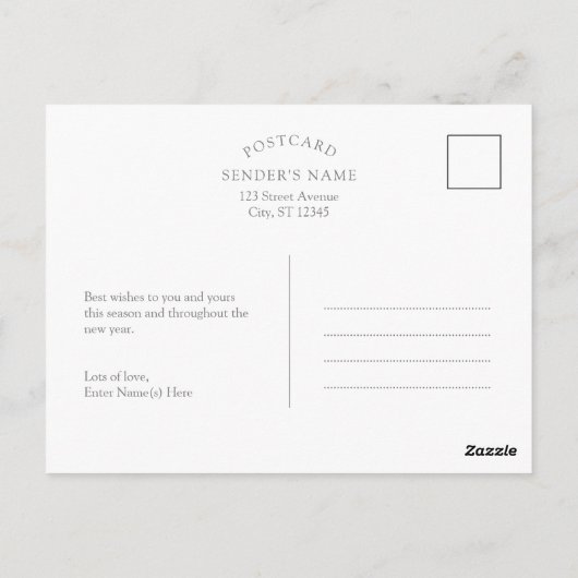 Endloses Glück Weihnachts-Feiertag-Party Postkarte (Rückseite)