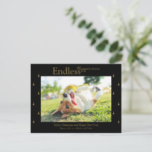 Endloses Glück Weihnachts-Weihnachtsfotokarte Feiertagspostkarte