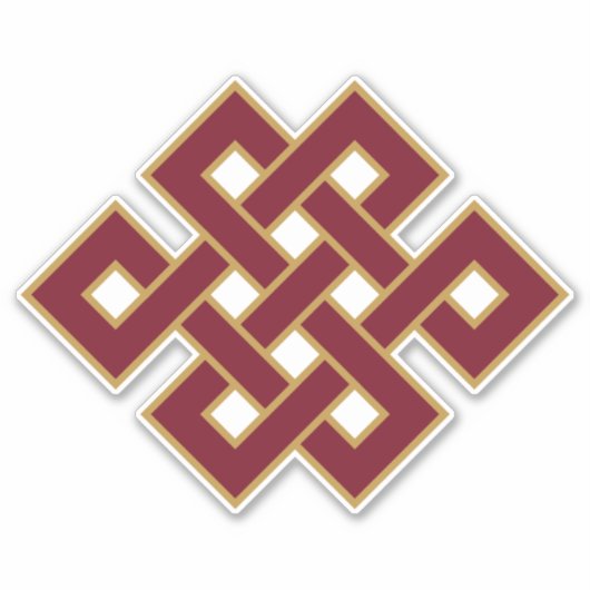Endloses Knot-Buddhismus-Symbol Aufkleber (Vorderseite)