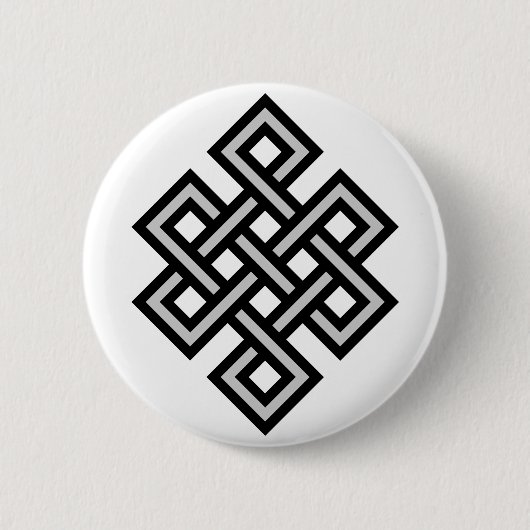 Endloses reli Symbol der tibetanischen Button (Vorderseite)