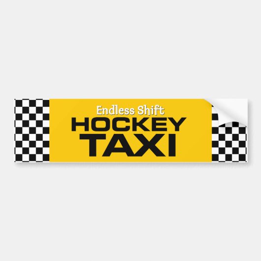 Endloses SchiebeHockey-Taxi Autoaufkleber (Vorne)