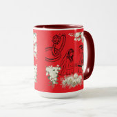 Endloses Schwur-Magie hellrot Tasse (VorderseiteRechts)