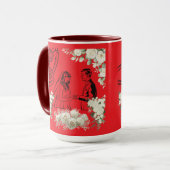 Endloses Schwur-Magie hellrot Tasse (Vorderseite Links)