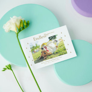 Endloses Weihnachtsglück Folie Postkarte